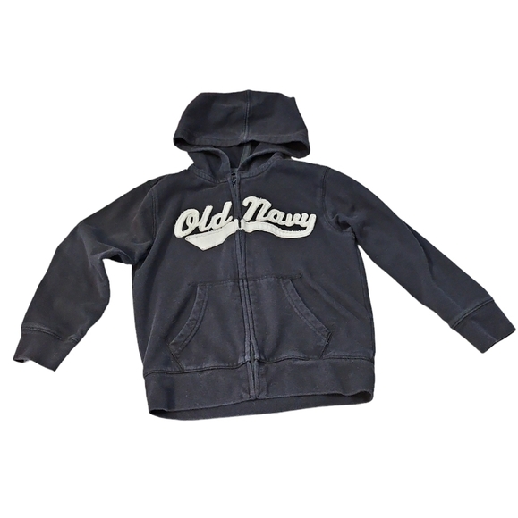 Old Navy Black & White Zip Up Hooded Jacket 60% Cotton 40% Polyester Size XS (5) - Picture 1 of 4